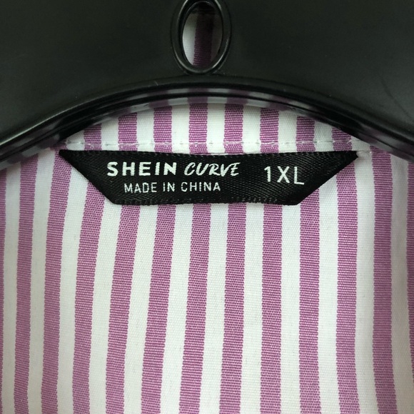 Striped Colorblock Button Down Shirt - Size 1X - Picture 3 of 4